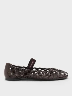 Woven Mary Jane Flats
