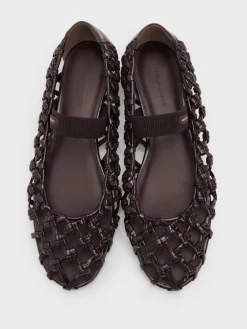 Woven Mary Jane Flats