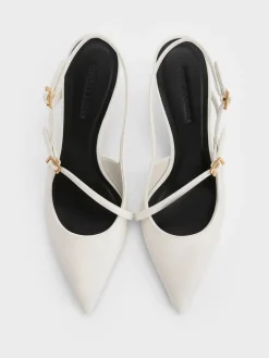 Wynn Asymmetric-Strap Slingback Pumps
