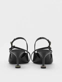 Wynn Asymmetric-Strap Slingback Pumps
