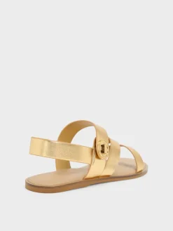 Yara Metallic Strappy Sandals